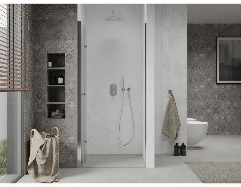 Mexen Lima, skladacie sprchové dvere do otvoru 105 x 190 cm, 6mm číre sklo, chrómový profil, 856-105-000-01-00-D