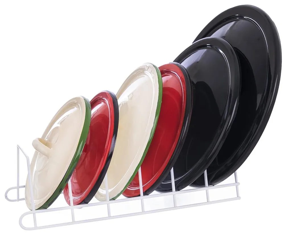 Orion Držiak, stojan na pokrievky do zásuvky – 6 pozícií, biely