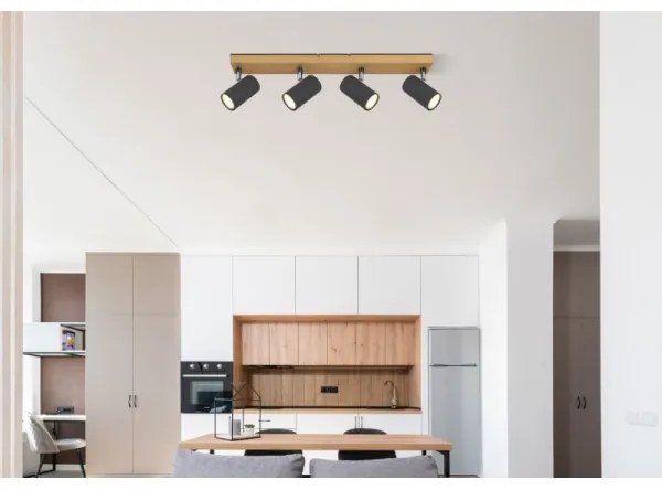 Globo 57911-4G -  Bodové svietidlo ROBBY 4xGU10/35W/230V šedá/hnedá