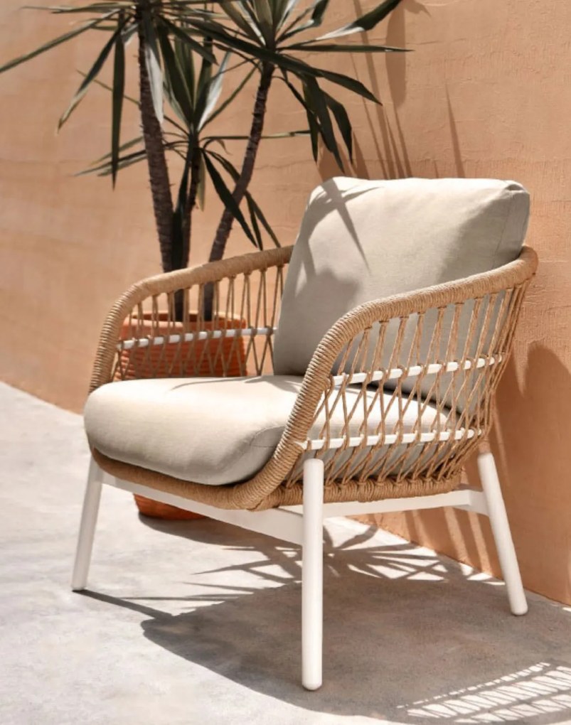 Záhradná zostava Malta: rohová pohovka, kreslo a 2 stolíky (pre 6 osôb)