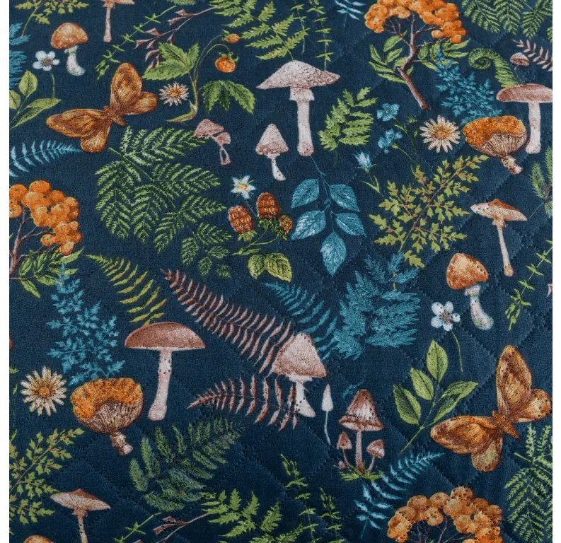 Prehoz na posteľ MUSHROOMS AND PLANTS farebný Rozmer: 220 x 240 cm