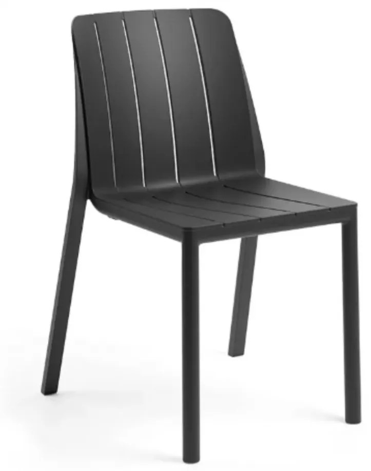 TIBERINA BISTROT záhradná stolička bez podrúčok antracite