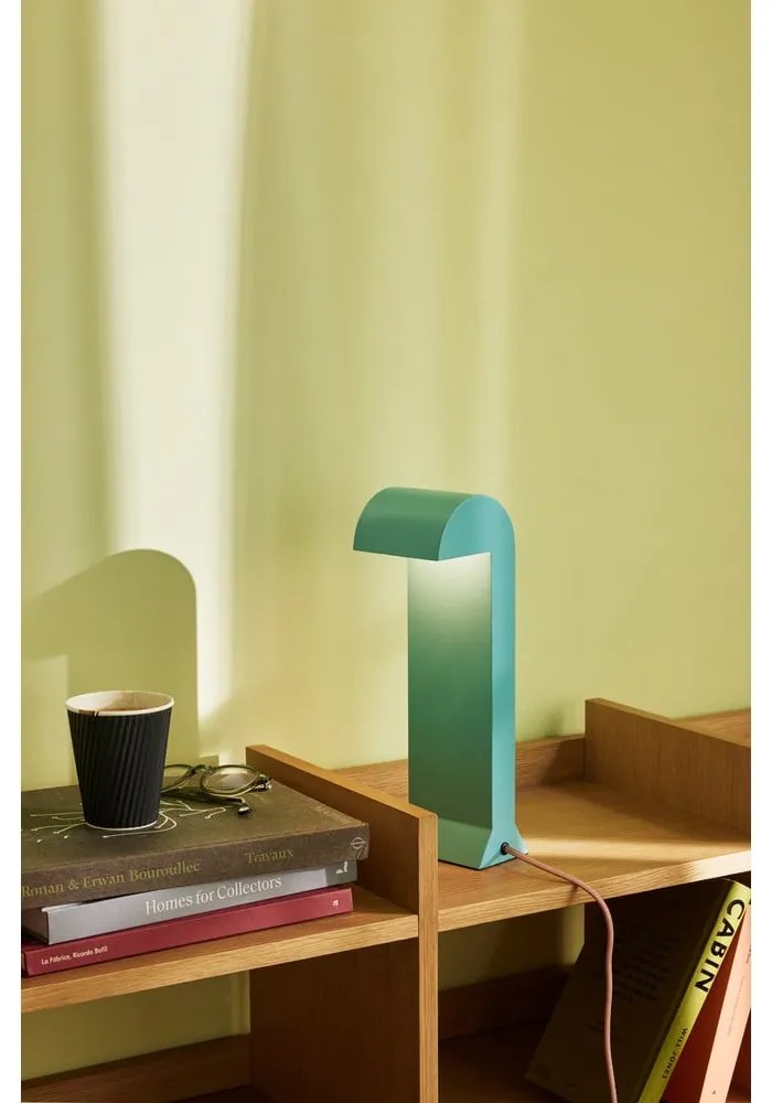 Modrá LED stmievateľná stolová lampa (výška 34 cm) Soothe – Hübsch