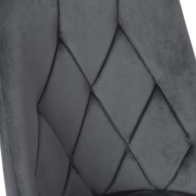 Jedálenská stolička LINCOLN zamatová, grafitová