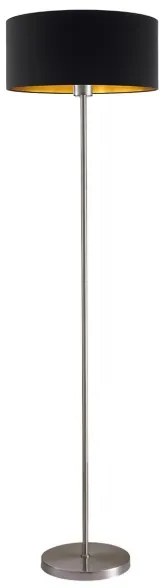 LED stojacia lampa TUNJA 1xE27/20W/230V pr. 38 cm matný chróm/čierna