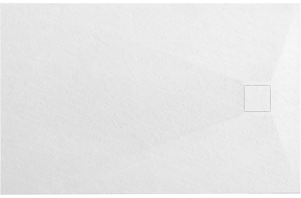 Rea Bazalt, SMC sprchová vanička 90x120 cm + sifón, biela, REA-K3911