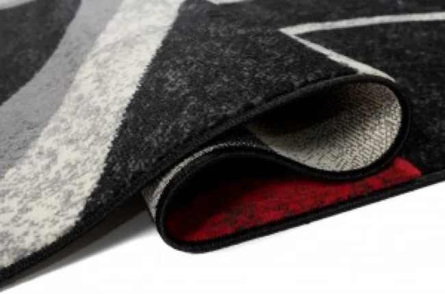 Koberec QMEGA PP CRM T155A čierny / červený