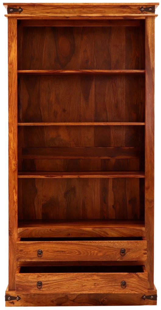 furniture-nabytek.cz - Knižnica rustikálna z dreva palisander 100x200x45
