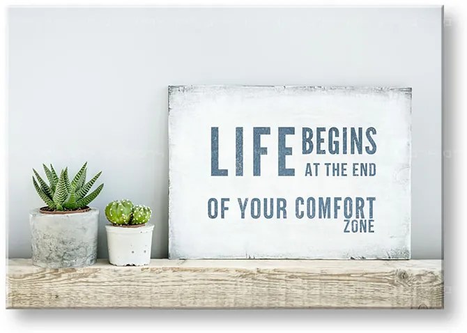 Motivačný obraz na stenu Life begins | rôzne rozmery