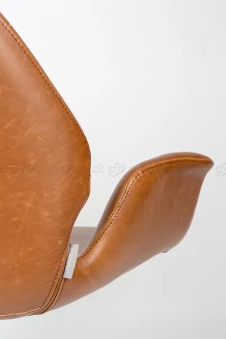 Zuiver Nikki Lounge kožené kreslo - Čierna