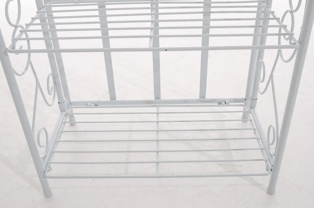 Kovová polica regál Sora - Biela