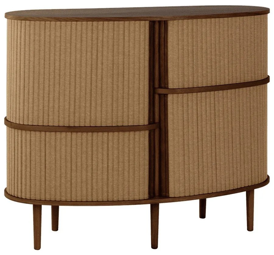 Hnedo-svetlohnedá skrinka v dekore duba s posuvnými dverami 120x100x50 cm Audacious – UMAGE