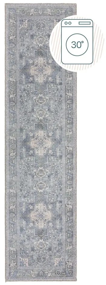 Zelený umývateľný behúň s prímesou recyklovaných vlákien 60x230 cm Windsor – Flair Rugs
