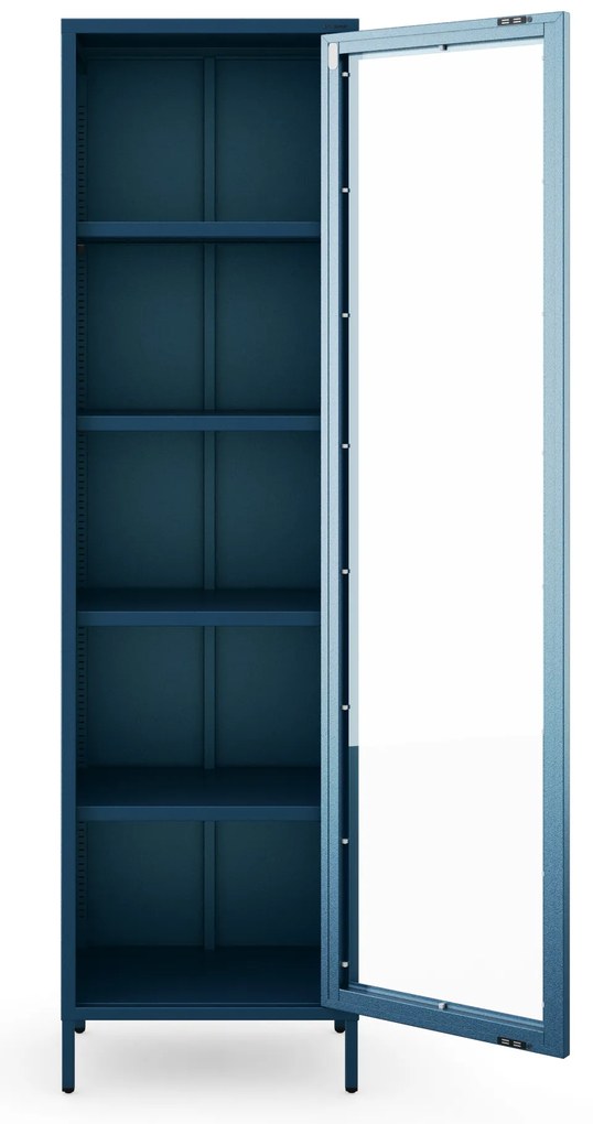 Vitrína LUIGI, 500 x 1800 x 350 mm, Modern: farba granátová