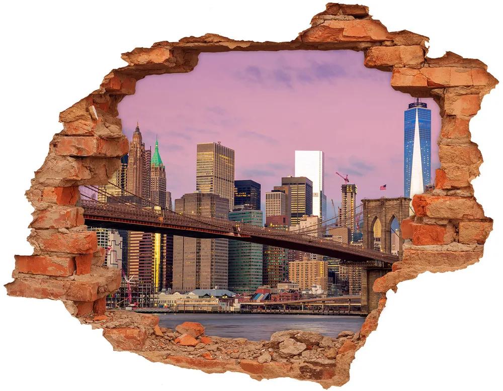 Fototapeta diera na stenu 3D Manhattan new york city nd-c-127196393