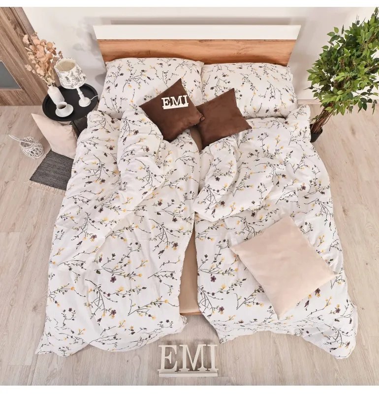 Obliečky krepové Carly EMI, Štandardný set jednolôžko obsahuje 1x 140x200 + 1x 70x90