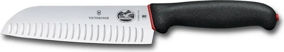 Victorinox - Kuhinjski santoku nož DUAL GRIP 17 cm črn