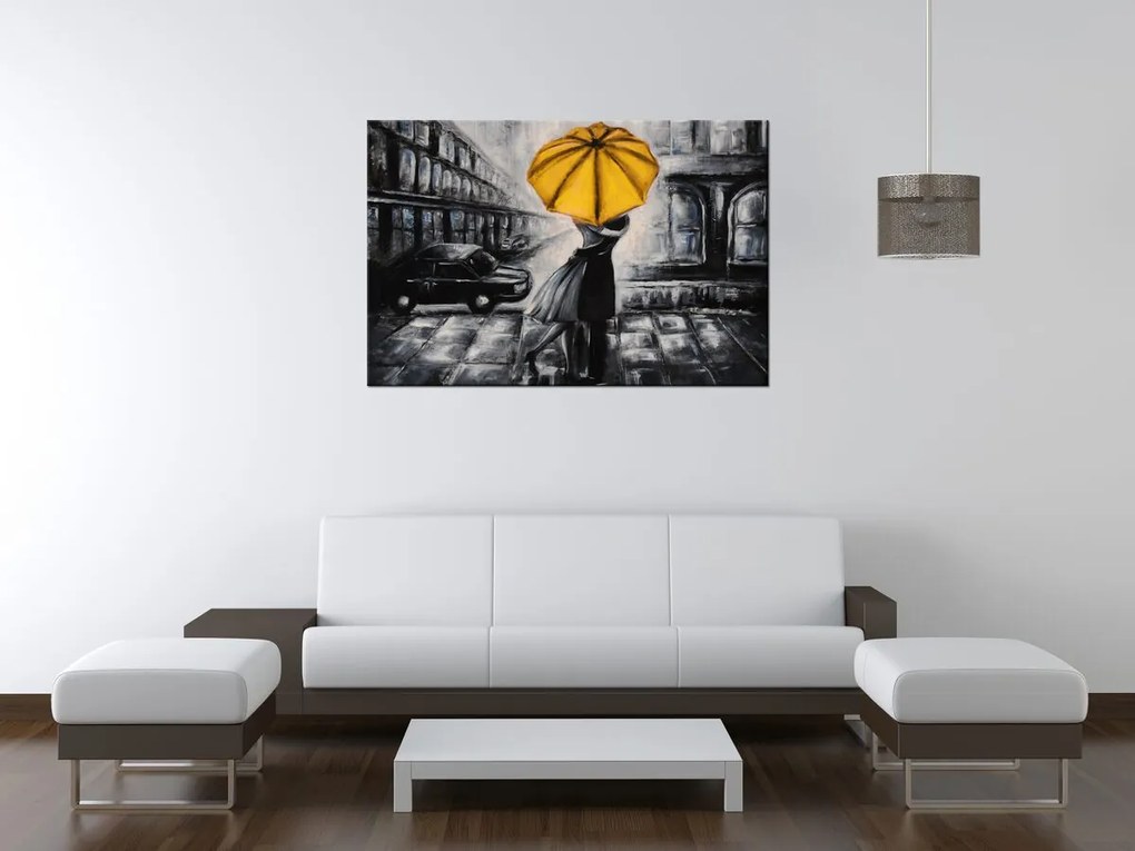 Gario Obraz na plátne Žltý bozk v daždi Rozmery: 90 x 60 cm
