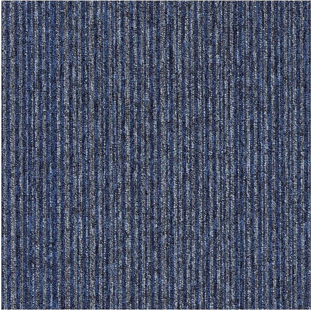 Tapibel, Kobercový štvorec Coral Lines 60360-50 modro-šedý 50 x 50 cm, chodba / predsieň