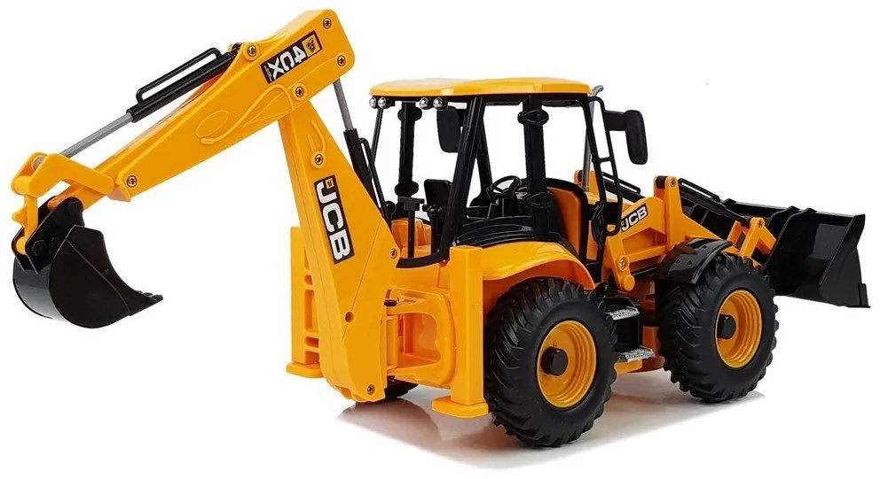 LEAN TOYS Bager s lyžicou a zvukom na diaľkové ovládanie 2,4Ghz 1:20 žlté RTR