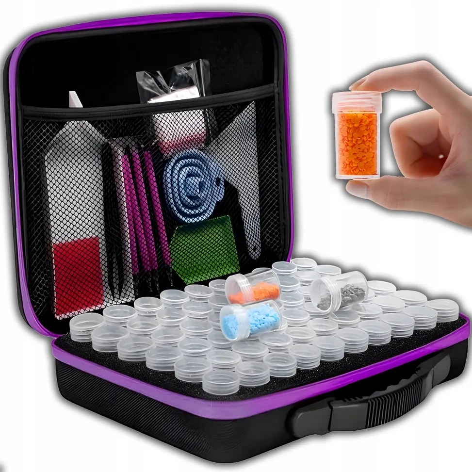 HUR DIAMANTOVÉ VYŠÍVACÍ DOPLŇKY V KRABICI DIAMANTOVÉ MALOVÁNÍ V KUFŘÍKU 85EL