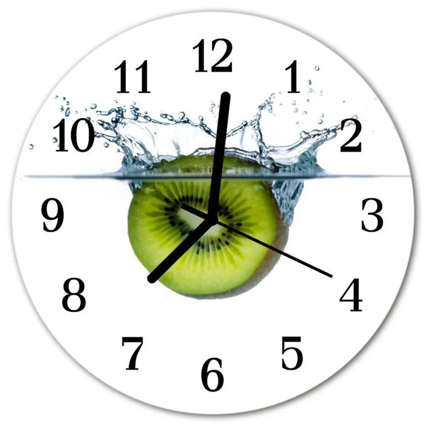 Nástenné sklenené hodiny Kiwi fi 30 cm