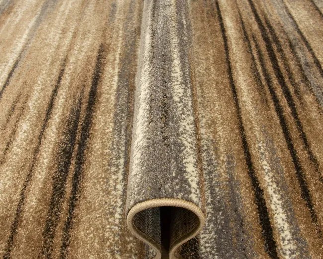 Koberec Mira 24046/163 Linie béžový / hnedý