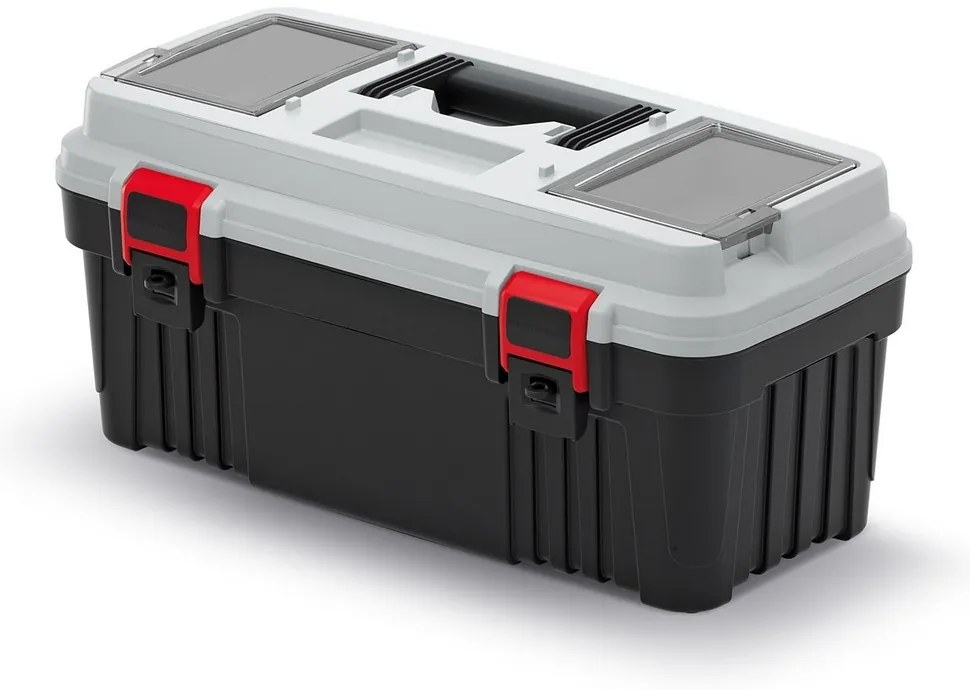 Kufor na náradie 54 × 27,8 × 26,9 cm, s organizérmi, sivá
