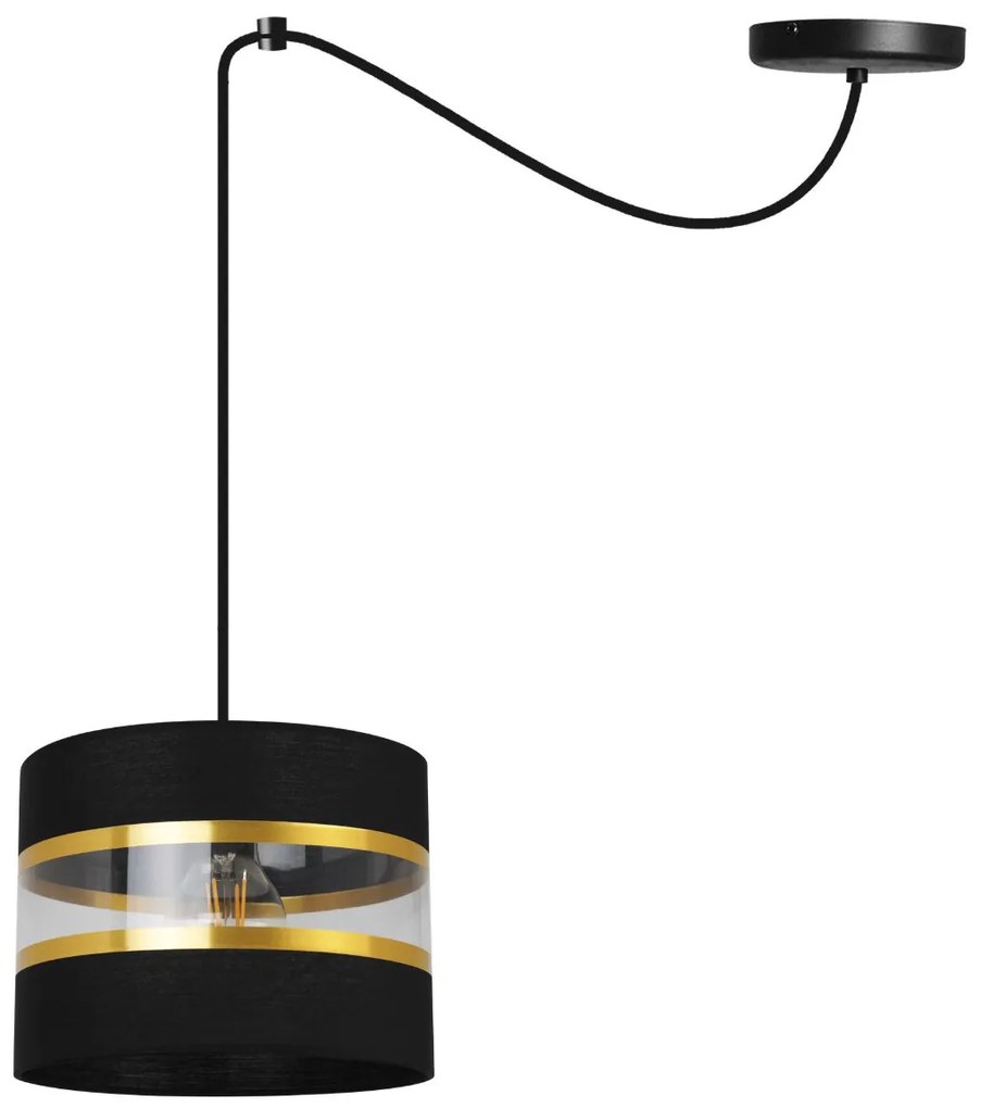 Závesné svietidlo Elegance Spider, 1x textilné tienidlo (výber zo 6 farieb), (výber z 2 farieb konštrukcie), g