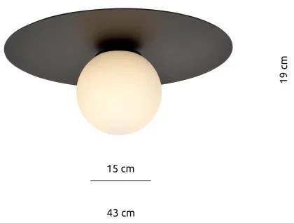 Stropné svietidlo SOLAR 1xE14/10W/230V čierna/biela