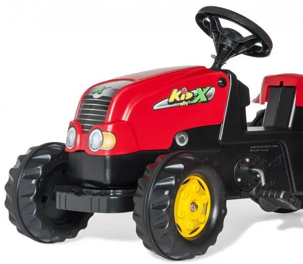 Šlapací traktor s vlečkou Rolly Toys 012121 červený