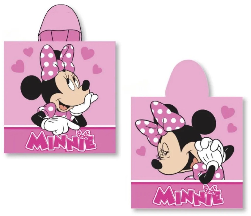 Detské pončo MINNIE MOUSE 55x110cm Faro Tiahome