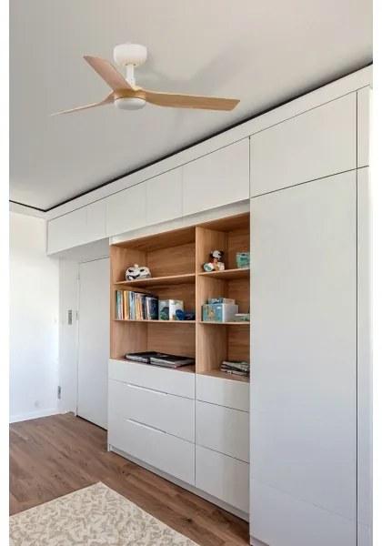 FARO 33821WT - Stropný ventilátor MINI PUNT S hnedá/biela pr. 90 cm WT + DO