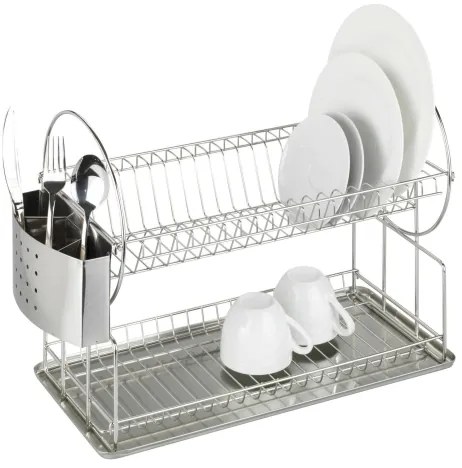 WENKO 2329100 - Odkvapávač riadu DUO 21x33 cm nerez/strieborná