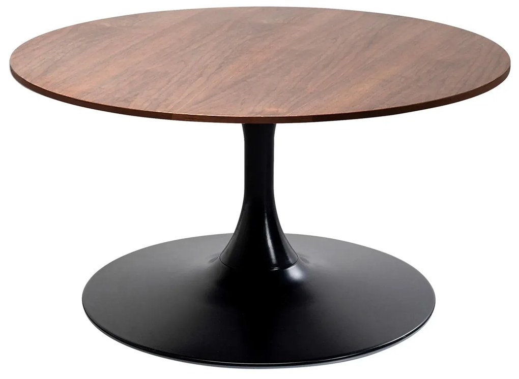 Wire Shickeria konferenčný stolík Ø80 cm čierny / orech