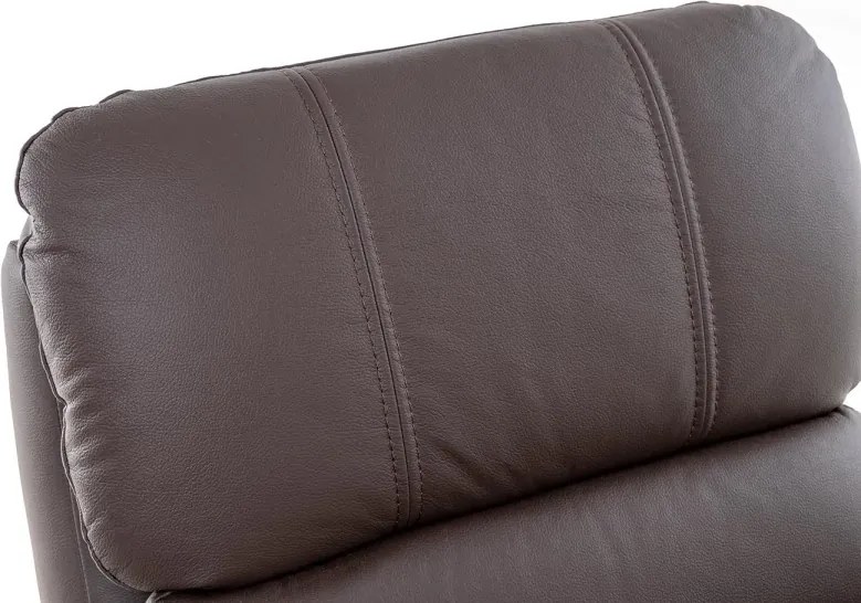 Kožené hojdacie kreslo s elektrickým polohovaním ELEGANT 1, tm. hnedá
