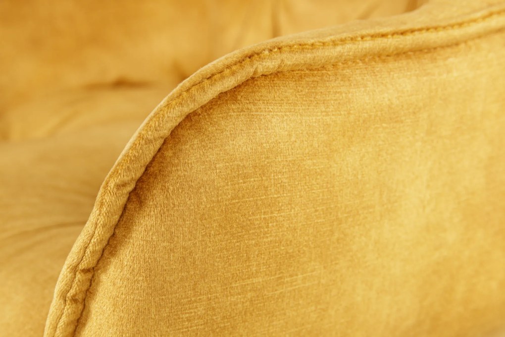 Barová stolička Milano horčicová žltá zamat