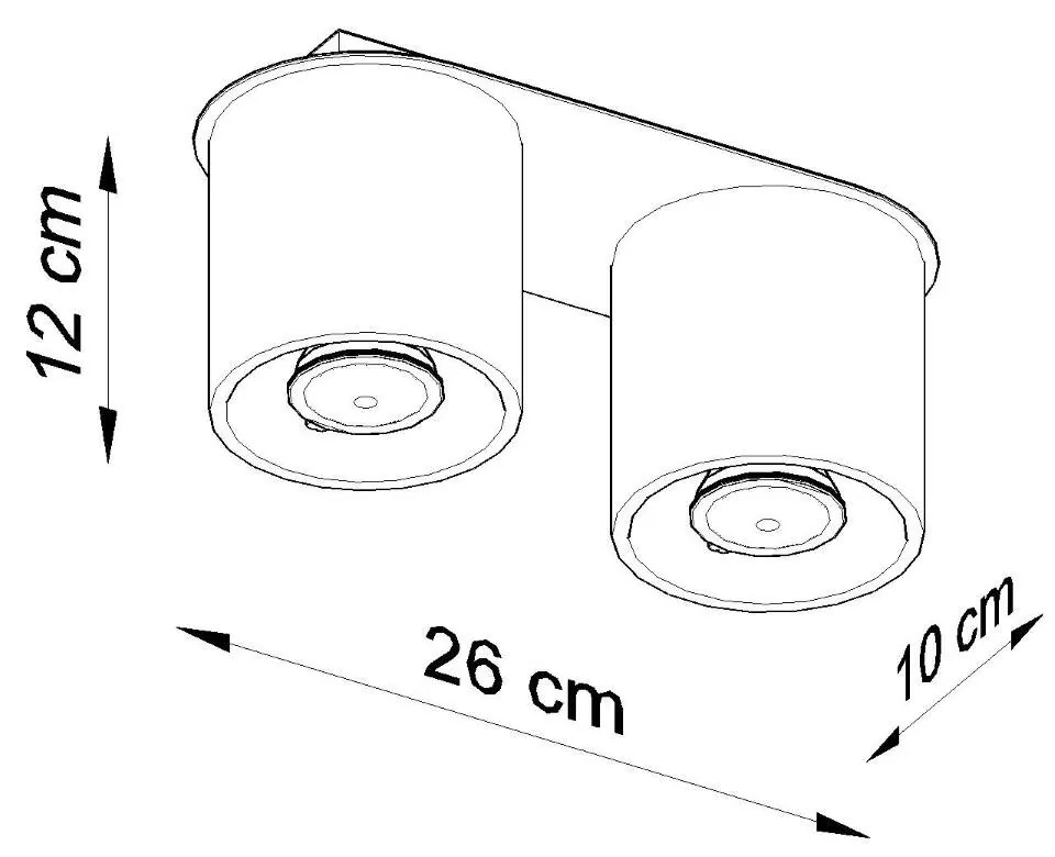 Stropné svietidlo Orbis, 2x sivé kovové tienidlo