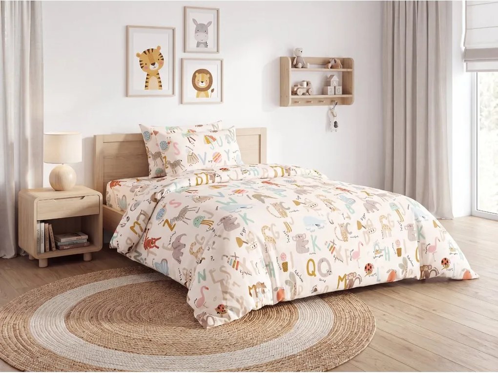 Detské obliečky z renforcé bavlny ALPHORA farebné Rozmer obliečky: 70 x 90 cm | 140 x 200 cm