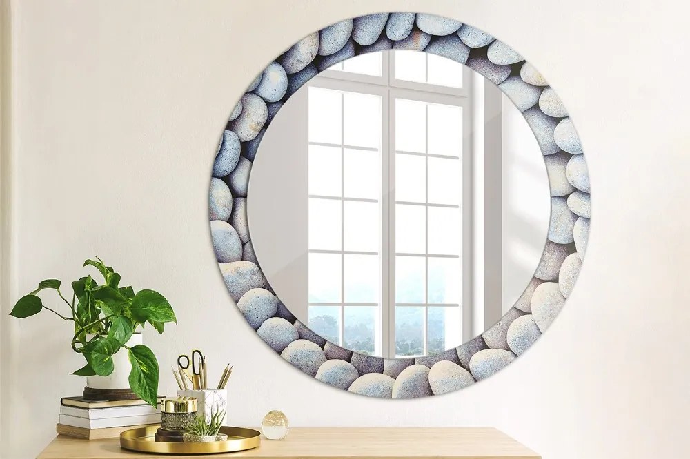 Okrúhle dekoračné zrkadlo s motívom Koleso morských kameňov fi 70 cm