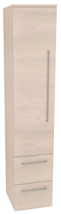 Mereo, Mereo Bino, kúpeľňová skrinka vysoká 163 cm, ľavá, Multidecor, Dub Patinovaný, MER-CN697DUP1