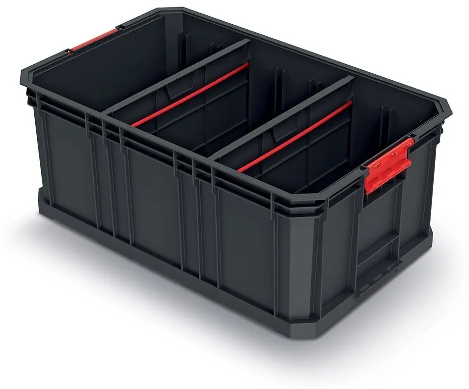 Prepravný box C, 52 × 32,9 × 21 cm, prepážky, čierna