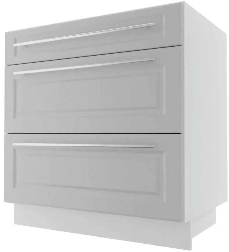 Kuchynská skrinka Emporium D3E/80 light grey stone/biela