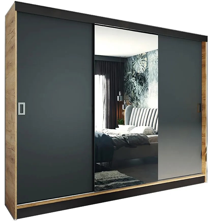 Skriňa Retro 200 1L craft / Dvierka grafit