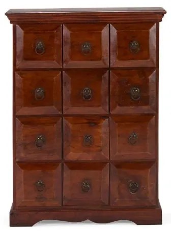 furniture-nabytek.cz - Masívna komoda lekárnika Texas z akácie, lakovaná, hnedá