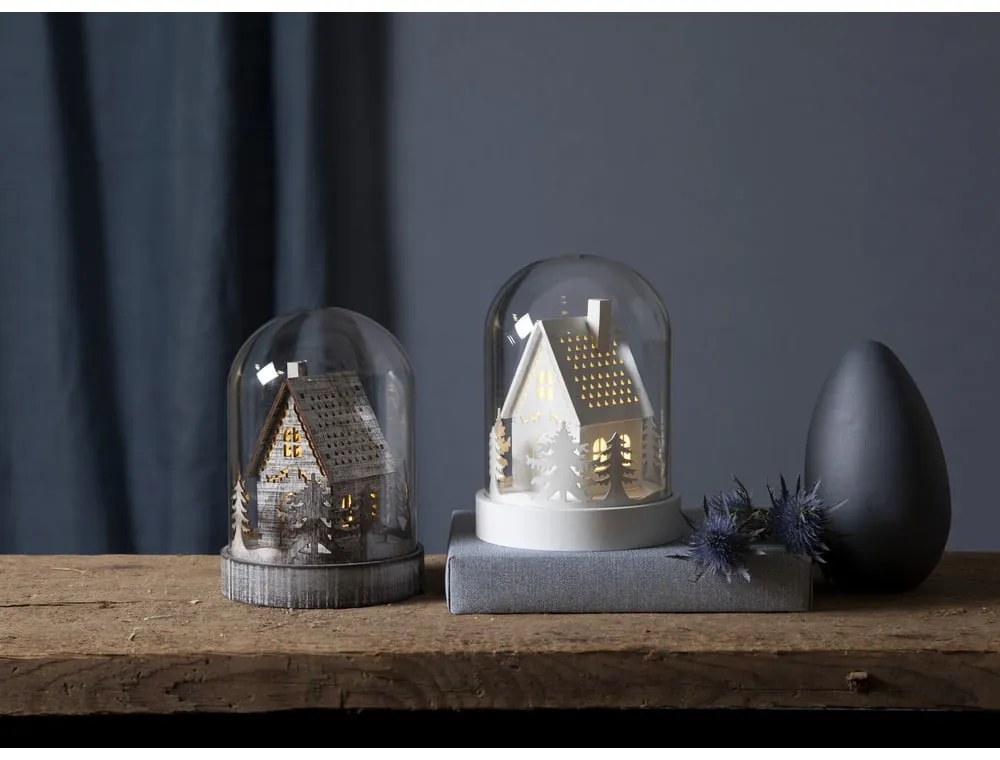 Biela svetelná dekorácia s vianočným motívom ø 12,5 cm Kupol – Star Trading