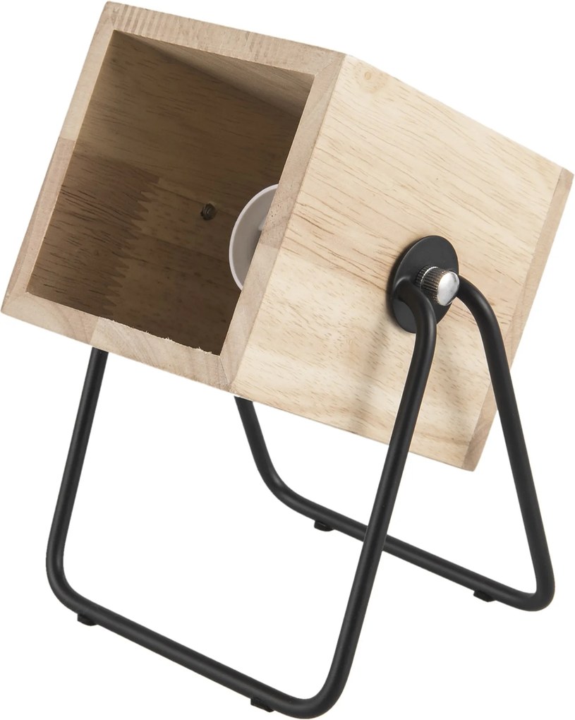 LEITMOTIV Stolná drevená lampa Hefty