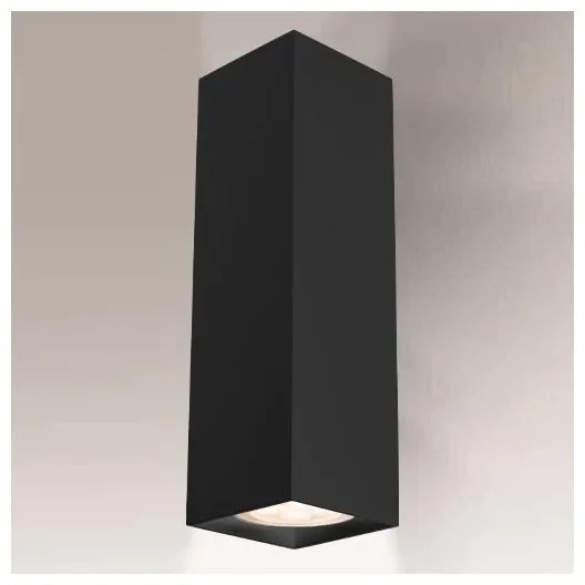 Shilo 4402 - Nástenné svietidlo OZU 2xGU10/15W/230V čierna