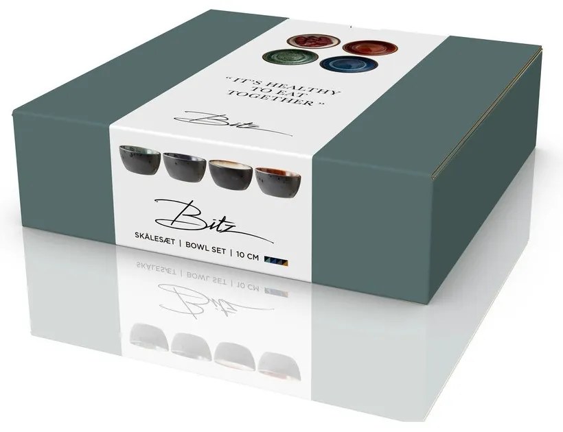 Čierne keramické servírovacie misky v súprave 4 ks 200 ml Gastro Black/Mix – Bitz