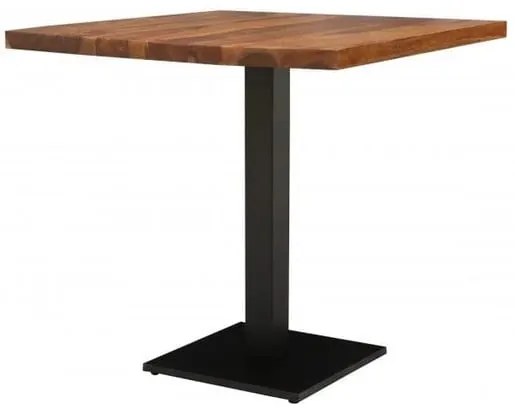 Jedálenský stôl s kovovými nohami 80x80 cm z masívu palisander TP-80